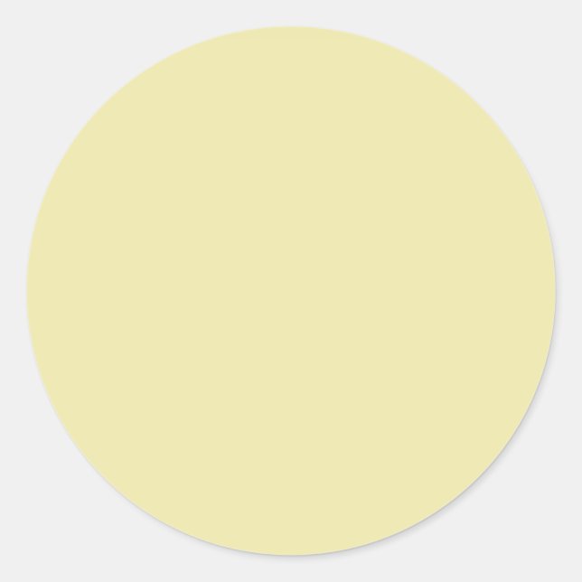 Pale Goldenrod Solid Colour Classic Round Sticker (Front)