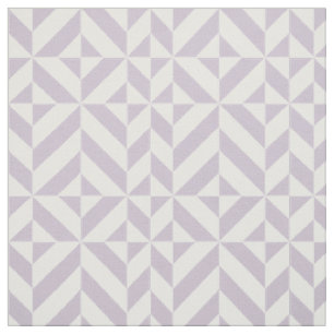 Pale Grape Geometric Deco Cube Pattern Fabric