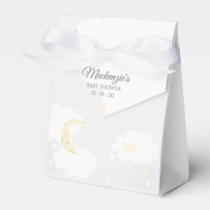 Pale Gray Twinkle Little Star Sky Baby Shower Favour Box