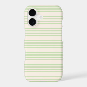 Pale green and beige five stripes pattern
