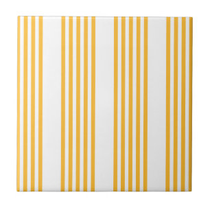Pale green and beige five stripes pattern ceramic  tile