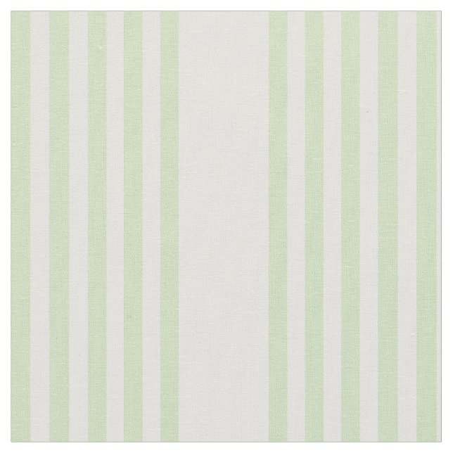 Pale green and beige five stripes pattern fabric (Close Up)