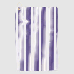 Pale green and beige five stripes pattern golf tow towel