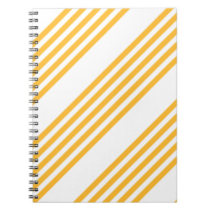 Pale green and beige five stripes pattern notebook