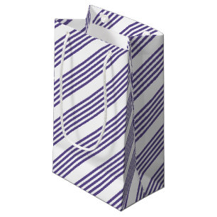Pale green and beige five stripes pattern small gi gift bag