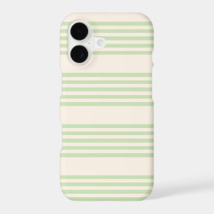 Pale green and beige stripes Phone 14 pro max case