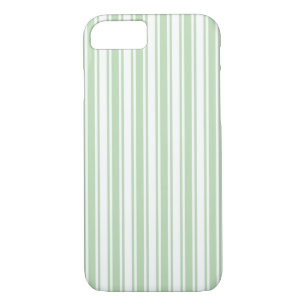 Pale green and white candy stripes iPhone 8/7 case