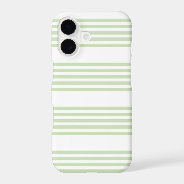 Pale green and white five stripes pattern (Back)