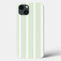Pale green and white five stripes pattern