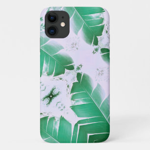 Pale Green Banana Tree Leaf iPhone 11 Case