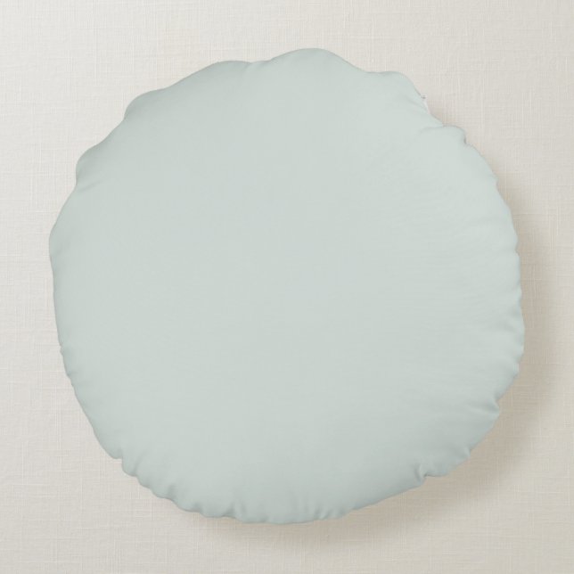 Pale Green-Blue Solid Colour - 2022 Colour - Hue Round Cushion (Back)