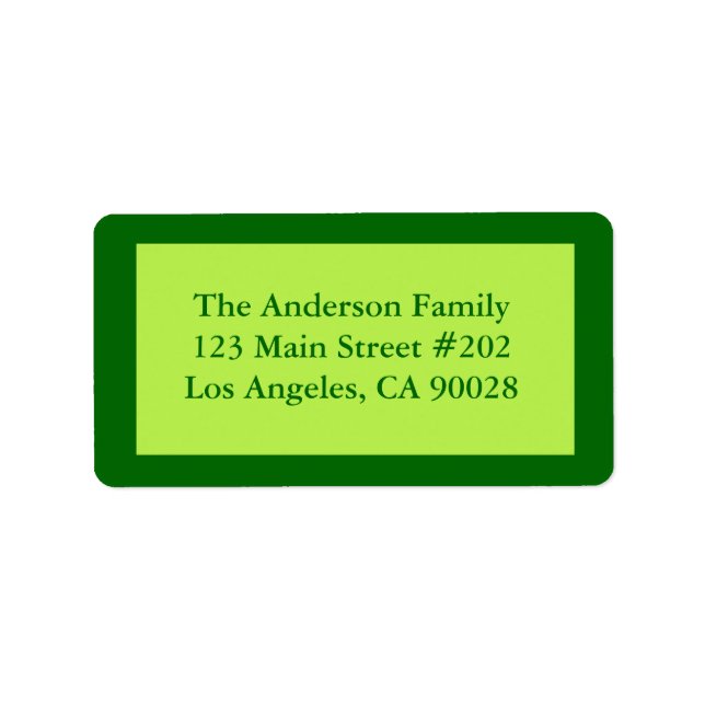 Pale green border label (Front)