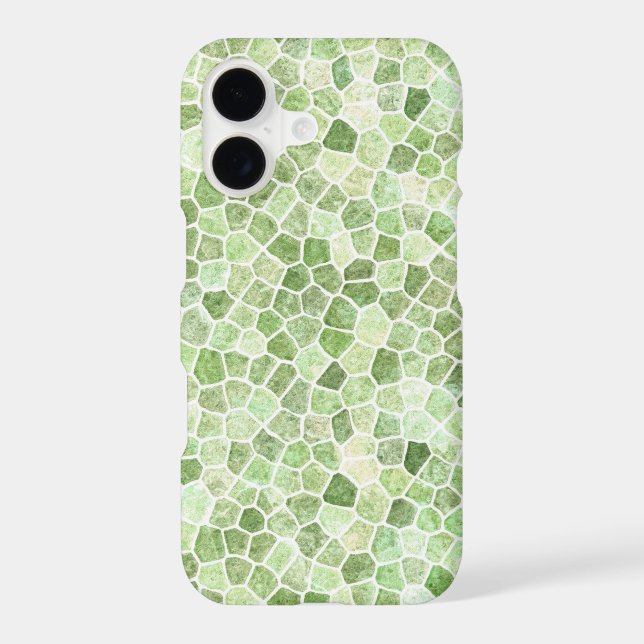 Pale Green Cobbled Patchwork Terrazo Pattern (Back)