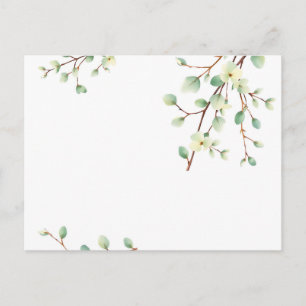 Pale Green Eucalyptus Watercolor Postcard