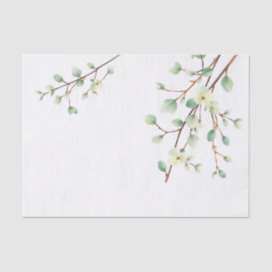 Pale Green Eucalyptus Watercolor Tissue Paper