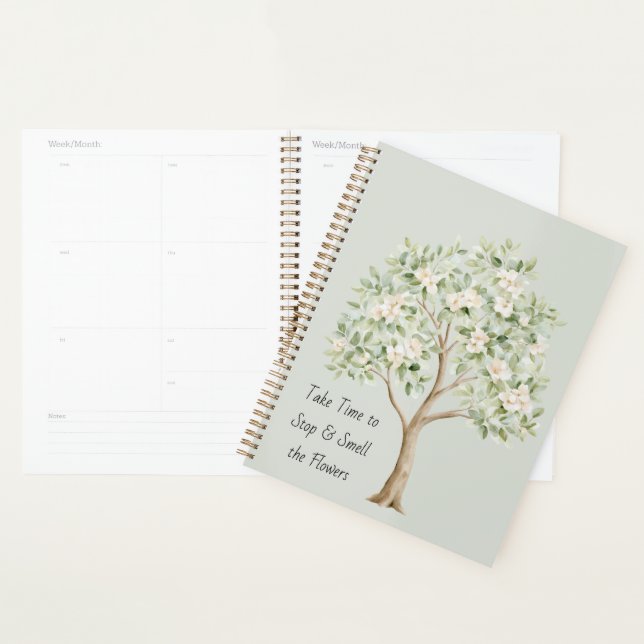 Pale Green Flowering Tree Planner (Display)