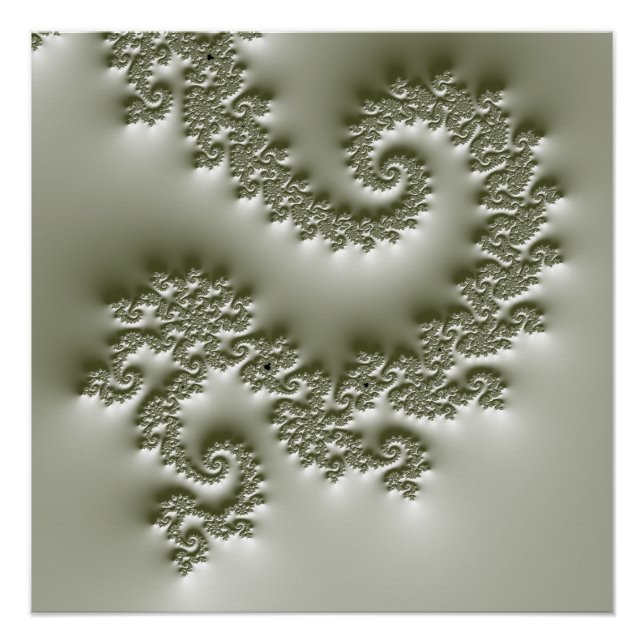 Pale green fractal poster (Front)