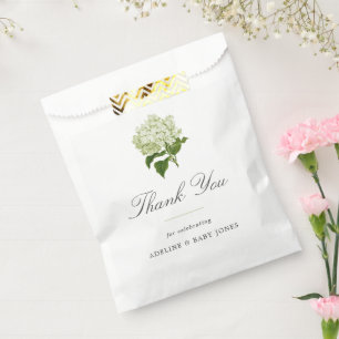 Pale Green Hydrangea Elegant Baby Boy Shower Favour Bag