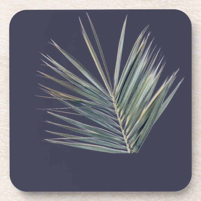 Pale green leaf coaster (Front)