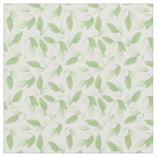 Pale Green Leaves Fabric