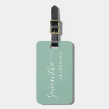 pale Green Luggage Tags Wedding Table Plan /Favour