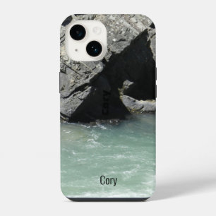 Pale Green Mountain River Photo Granite Cliffs iPhone 14 Case