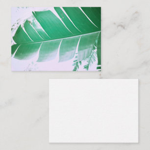 Pale Green Pastel Banana Tree Leaf Enclosure Card