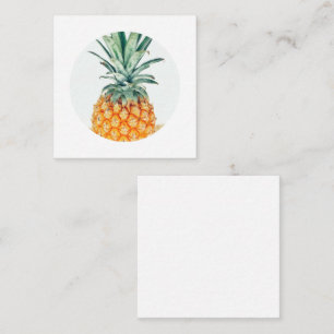 Pale Green Pastel Pineapple Organic Feel Enclosure Card
