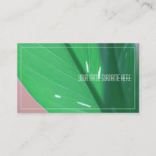 Pale Green Plant Leaves Nature Feel Business Card