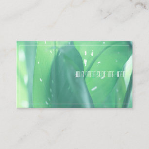 Pale Green Plant Leaves Nature Feel Business Card