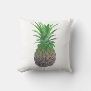 Pale Green Purple Pineapple Minimalistic Cushion