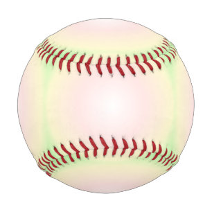 Pale Green Rose White 3D Optical Gradient Pattern Baseball