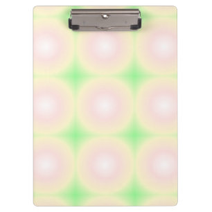 Pale Green Rose White 3D Optical Gradient Pattern Clipboard