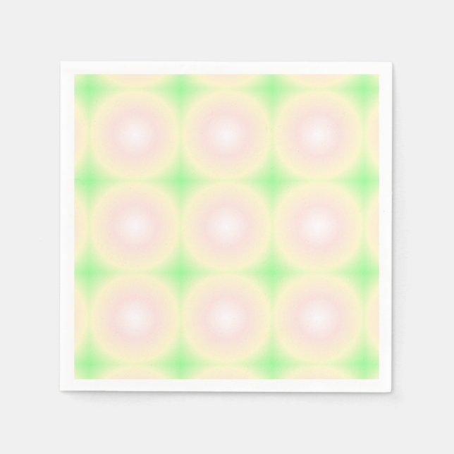 Pale Green Rose White 3D Optical Gradient Pattern Napkin (Front)