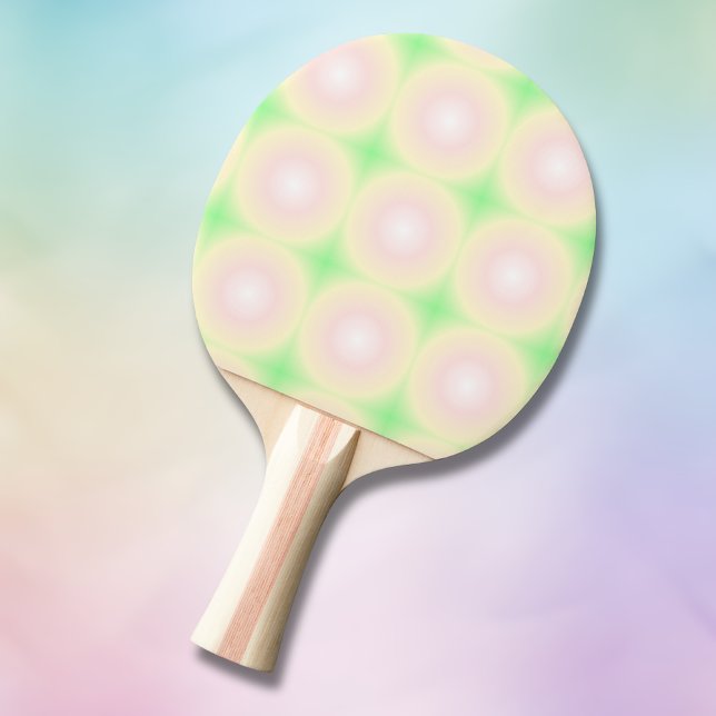 Pale Green Rose White 3D Optical Gradient Pattern Ping Pong Paddle (Creator Uploaded)