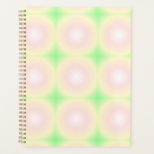 Pale Green Rose White 3D Optical Gradient Pattern Planner