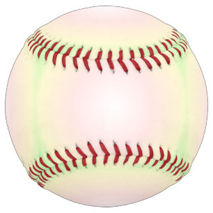 Pale Green Rose White 3D Optical Gradient Pattern Softball