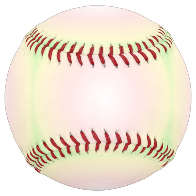 Pale Green Rose White 3D Optical Gradient Pattern Softball (Front)