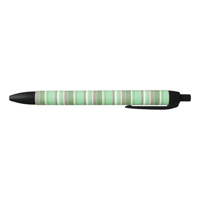 Pale green stripes black ink pen (Bottom)