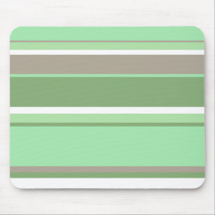 Pale green stripes mouse pad
