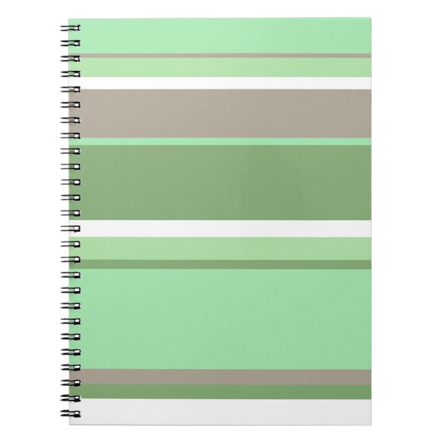 Pale green stripes notebook (Front)