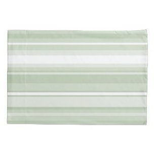 Pale green stripes pillowcase