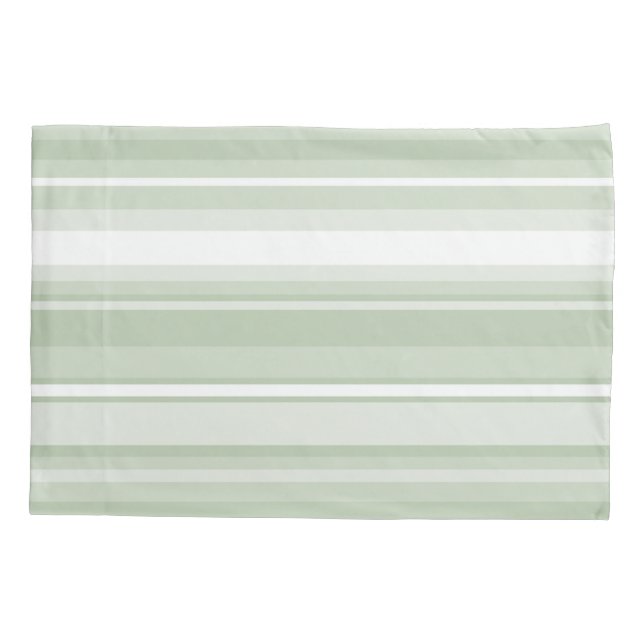 Pale green stripes pillowcase (Back)