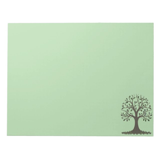 🌳 Pale Green Tree of Life Notepad - Stationery (Front)