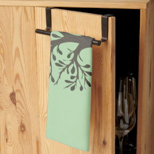 🌳 Pale Green Tree of Life Tea Towel
