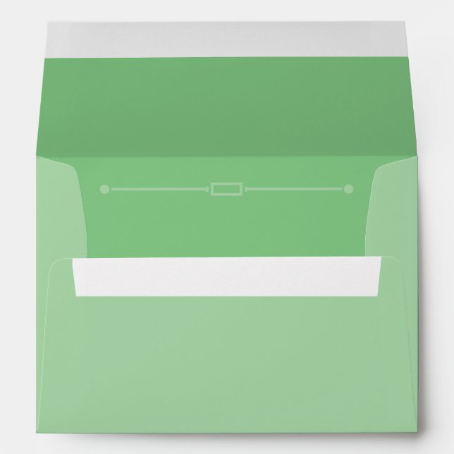 Pale Green Wedding Envelope (Back (Bottom))