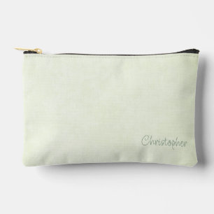 Pale Green with Name Accessory Pouch