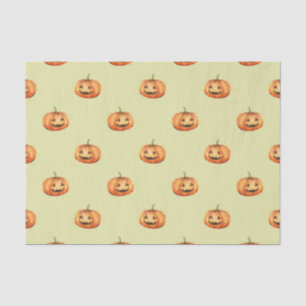 PALE GREEN WITH ORANGE THANKSGIVING PUMPKINS TISSUE PAPER