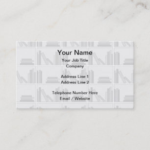 Pale Grey Books on Shelf. Business Card