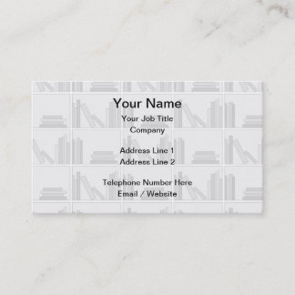 Pale Grey Books on Shelf. Business Card